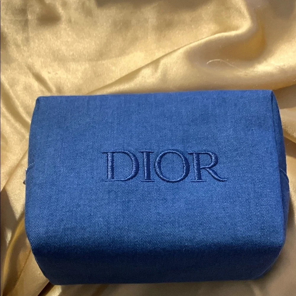 Dior Denim Blue Cosmetic Bag - Picture 6 of 10